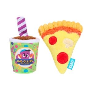 Bark Odd Ollie’s Squeak Slice Combo Plush Dog Toys